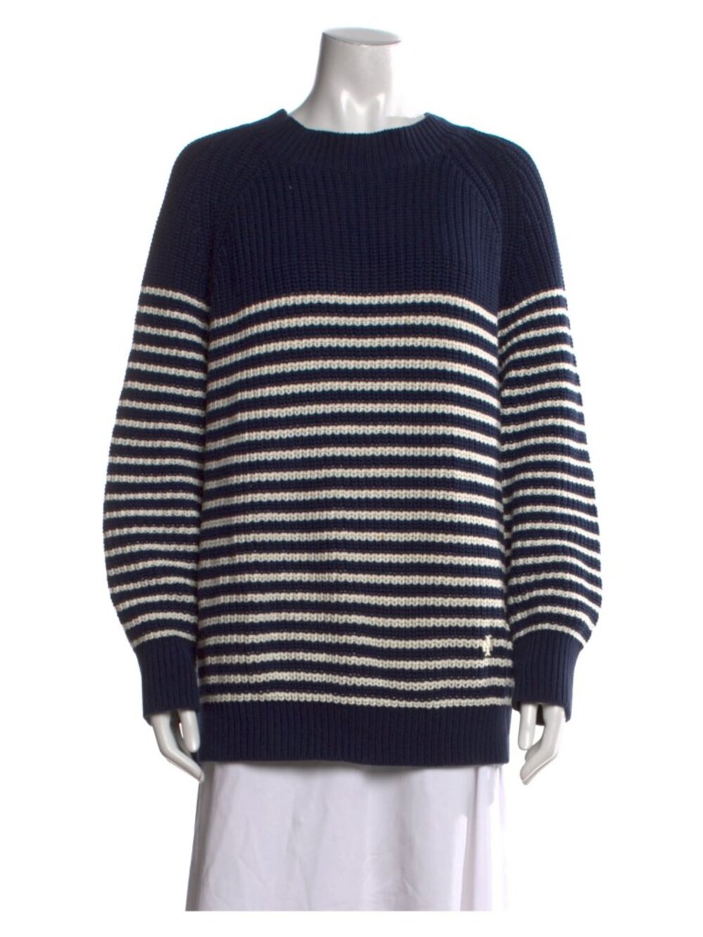 Tory Burch Tory Sport Striped Crew Neck Sweater XS